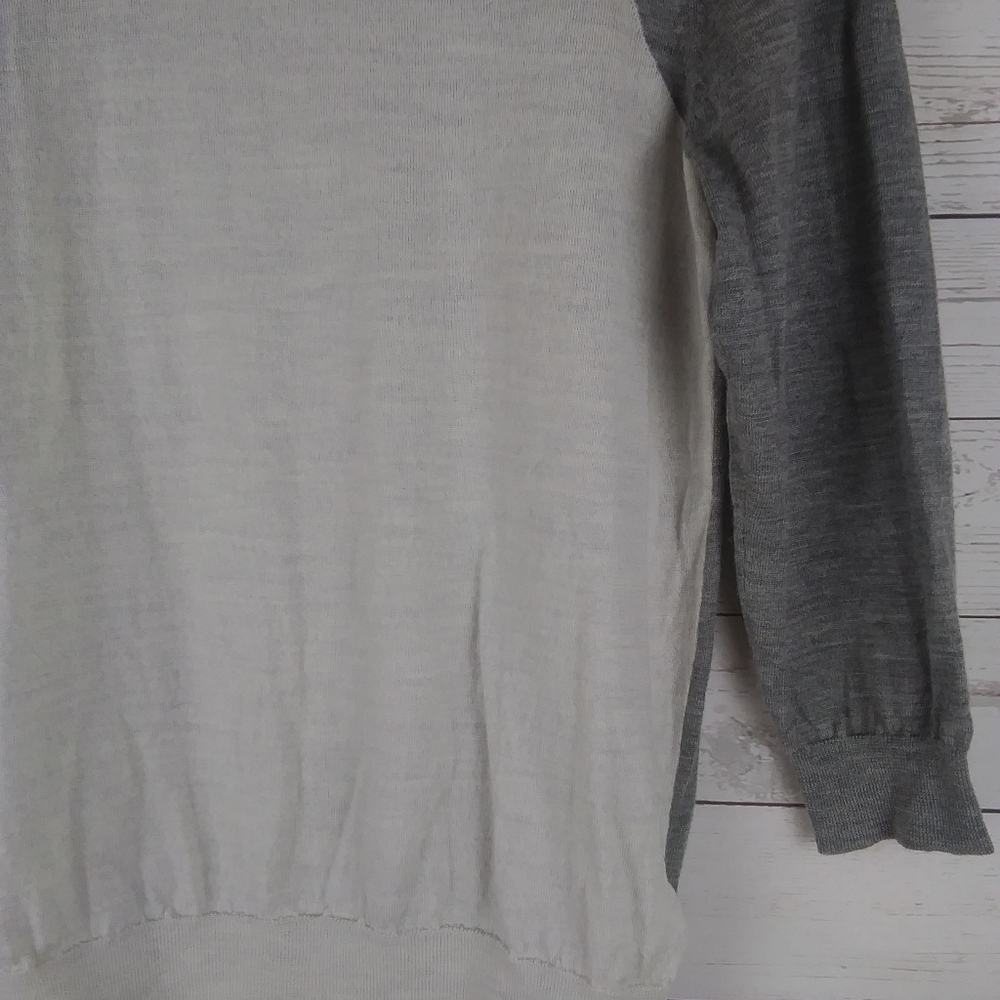 J.Crew Grey 3/4 sleeve removable collar - Picture 7 of 9